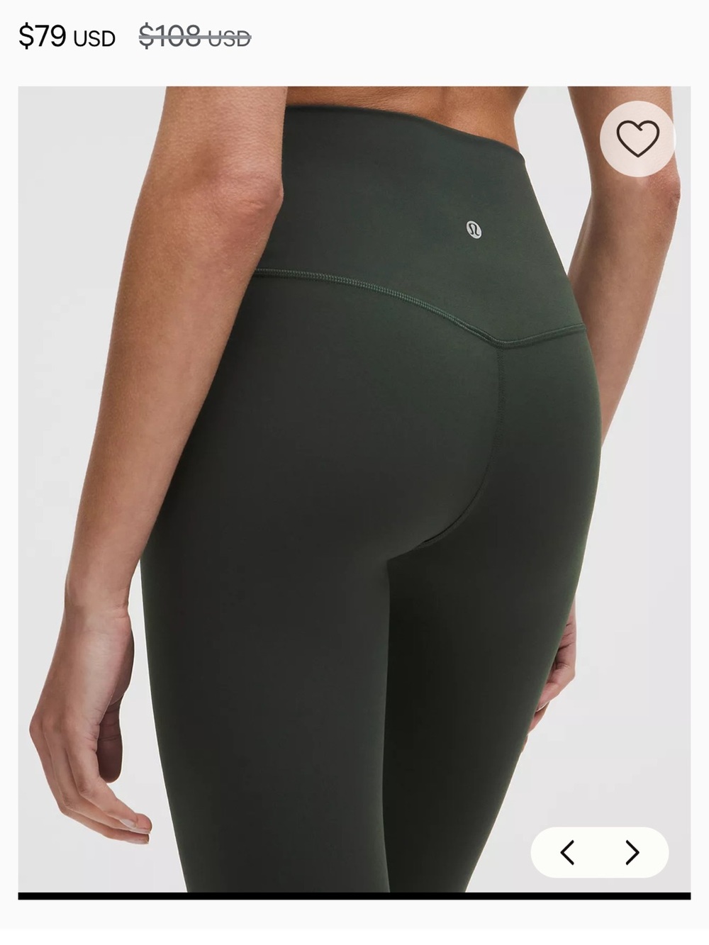 lululemon High-Rise Dark Green Align Leggings
